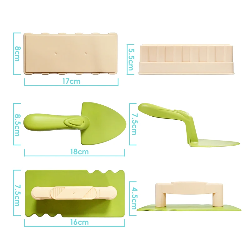 3PCS ชุดฤดูร้อนชายหาดกลางแจ้งของเล่นพลั่ว Sandbox Anti-SLIP Handle Beach สร้างปราสาททรายแม่พิมพ์ Beach Shovel ของเล่น