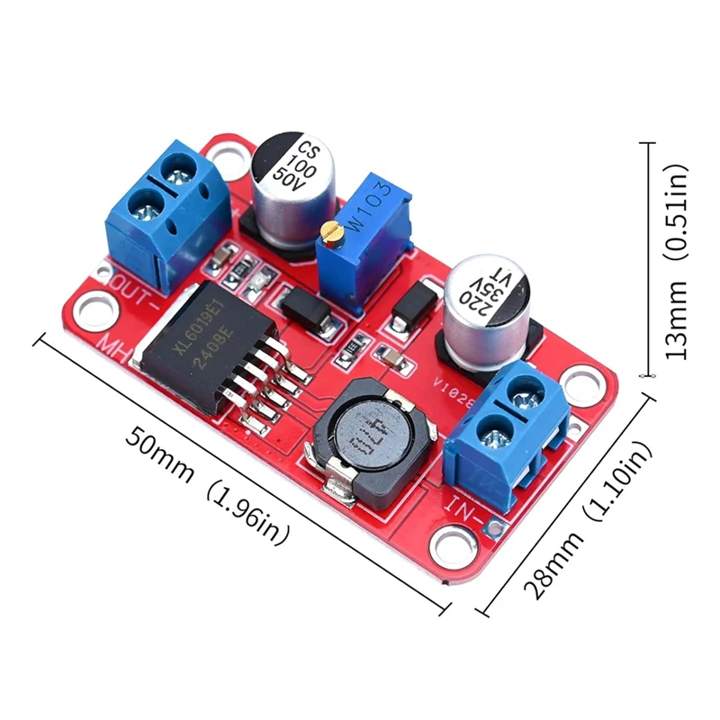 

Leading-3-Pack XL6019 DC-DC Adjustable Boost Power Module Boost 5V 6V 12V 24V 3-35V To5-40V 5A High Power Current DC Todc