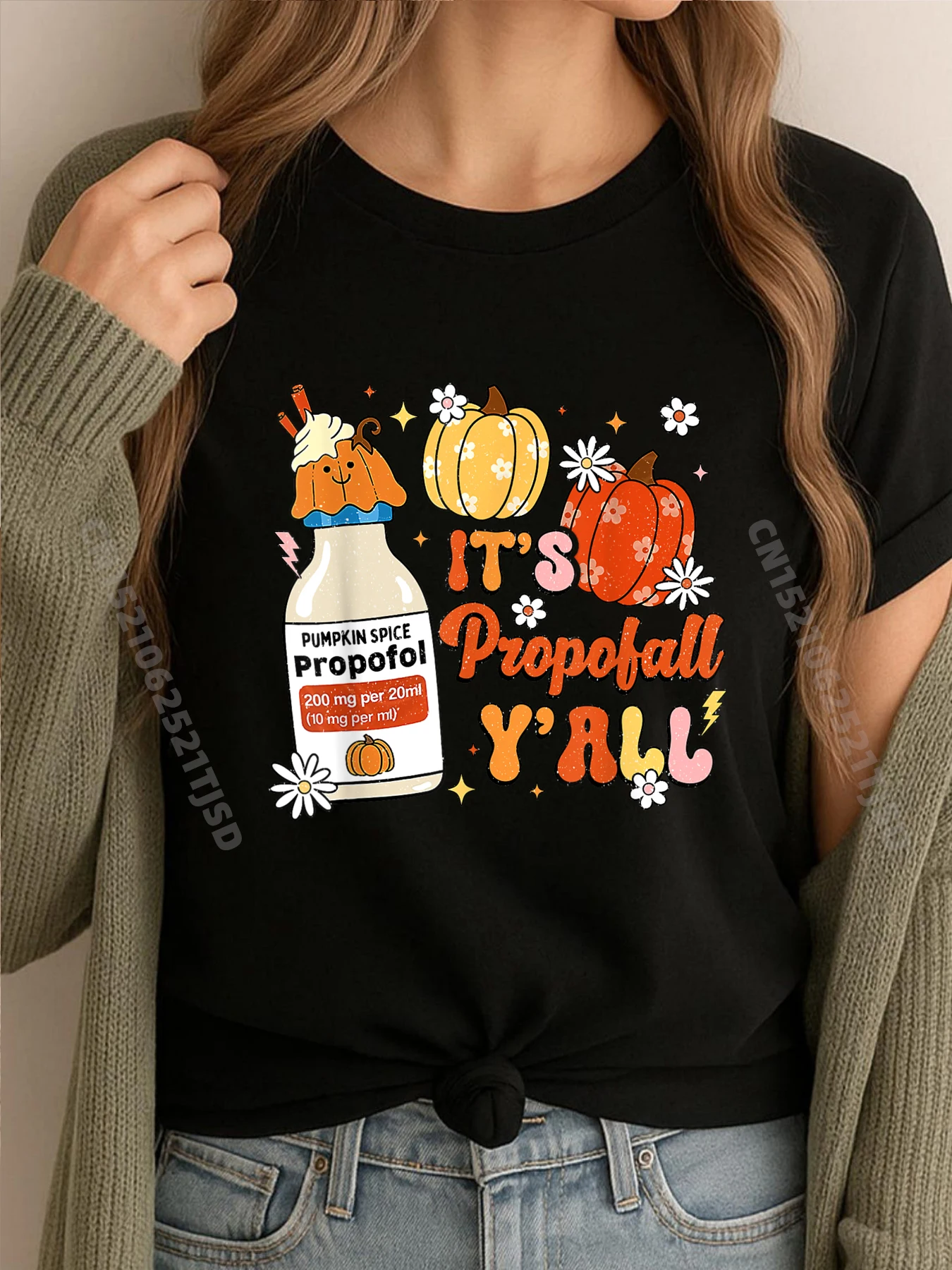 

Хэллоуин ИСУ Медсестра Его пропадение Y'all CRNA Icu Осенние осенние рубашки Футболка с рисунком Роскошная футболка с рисунком