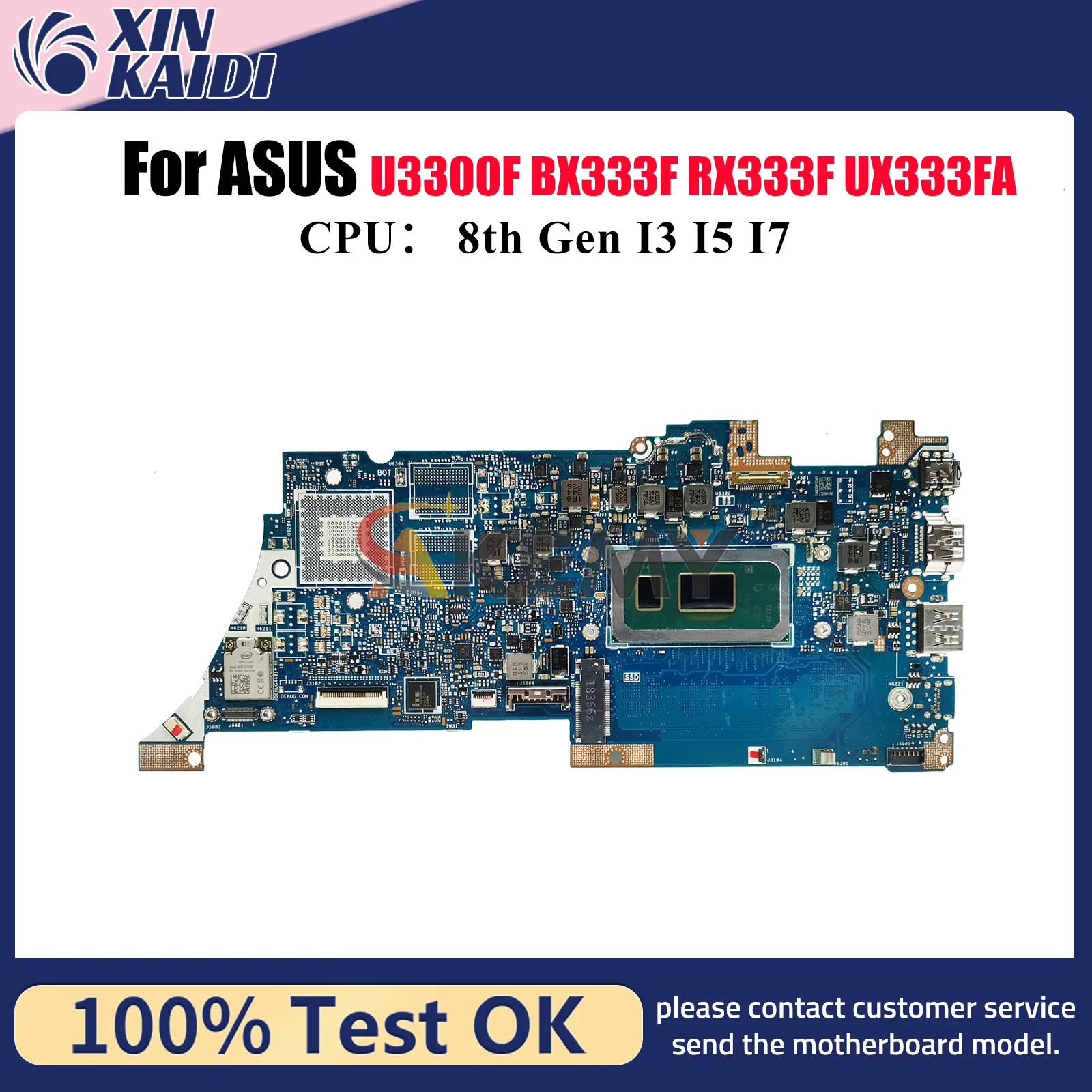 

UX333FA Laptop Motherboard For ASUS ZenBook UX333FA BX333F UX333FN RX333F UX333F U3300F Notebook Mainboard With I3 I5 I7 CPU stk