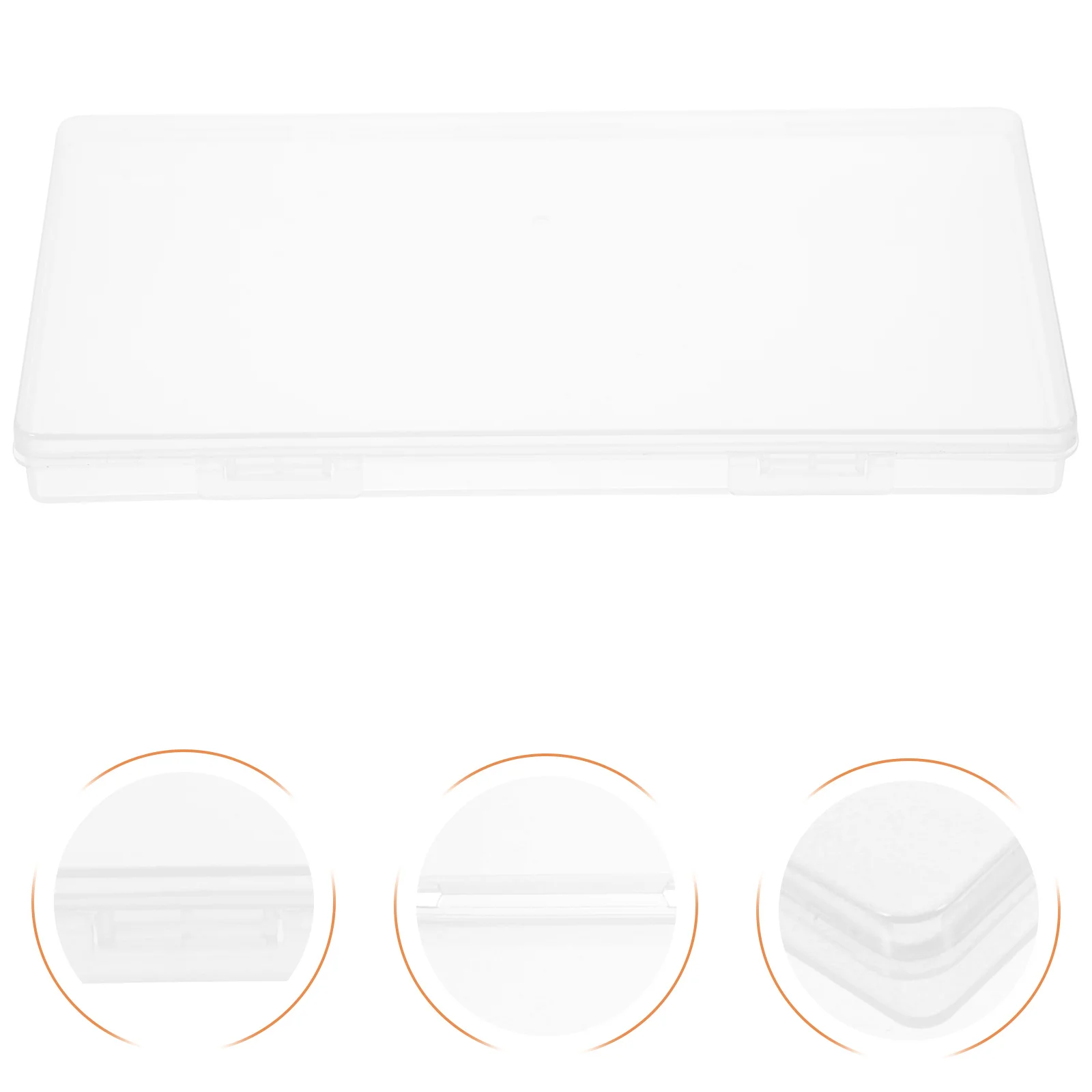 

2Pcs Manicure Accessory Storage Boxes Clear Plastic Nail Art Organizer Jewelry Holder Bead Container Bead Box Nail Piece Case