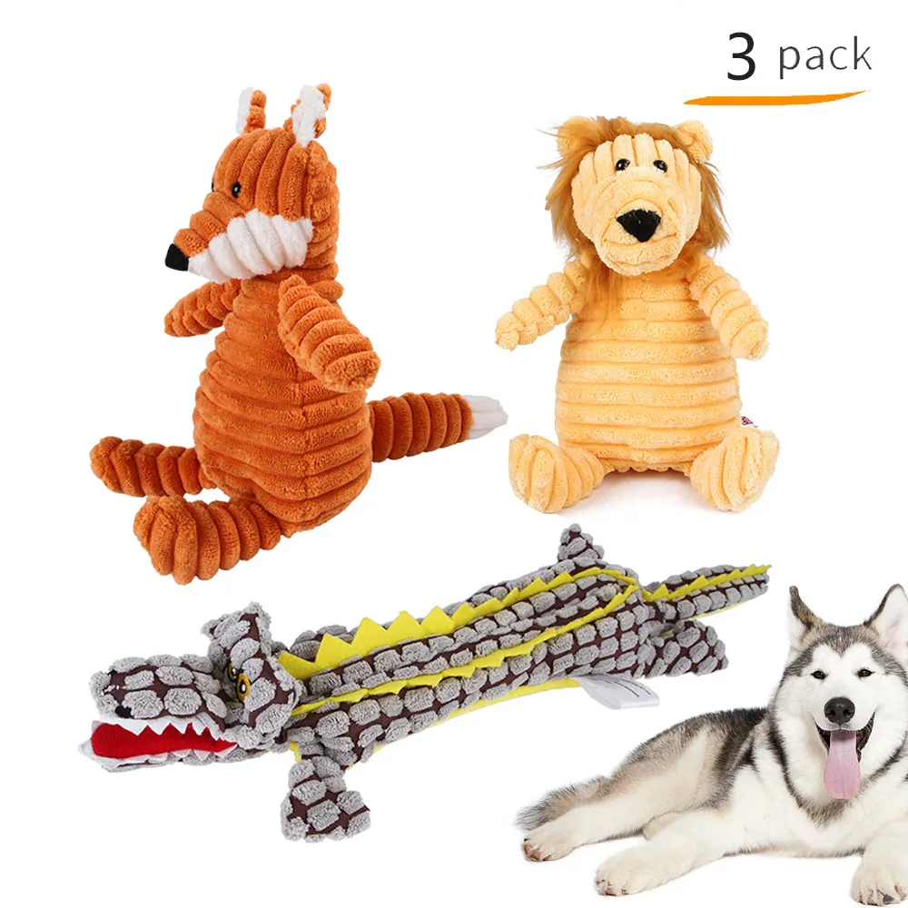 Bite Resistant Golden Hair Pet Toy Set, Vocal Vent Molar, Teddy Dog Toy Products, Interactive Dog Chew Toys, Puppy, 3Pcs