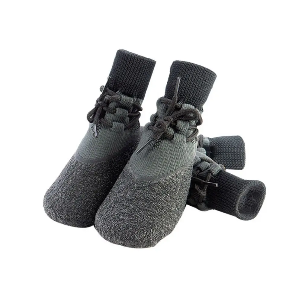 

4pcs/set Non-Slip Non-Slip Dog Socks Boots Waterproof Breathabl Puppy Sport Boots with Adjustable Straps Warm Dog Paw Protector