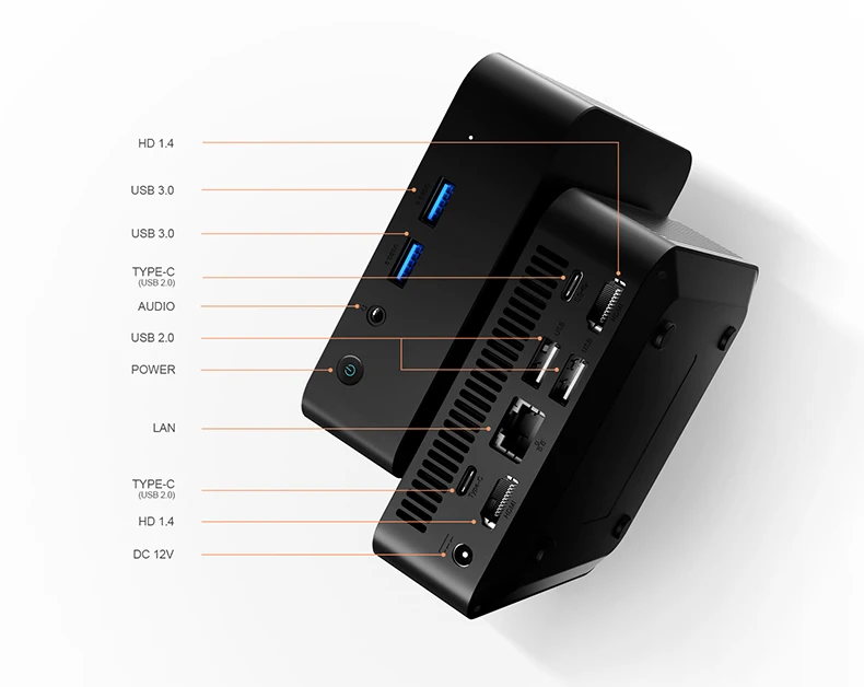 Chatreey T9 Mini PC Intel N3150 WIFI5 Windows 11 Ultra Small Pocket Computer Dual SSD Type-C 2K 60Hz RGB
