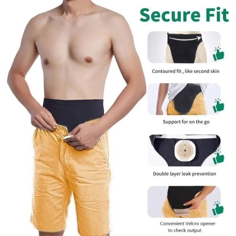 Ostomy Bag Cover Waist Fixed Hanging Colostomy Bag Supply Washable Reusable Universal Ostomy Pouch Covers Stoma Care Accessories