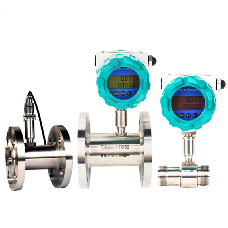 Digital  turbine oil flow meter for diesel fuel milk petrol gasoline fruit juice transmitter