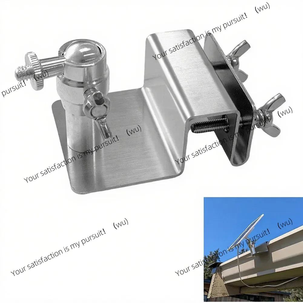 3pcs Adjustable Stainless Steel Gutter Mount Camera Bracket For Eufy/Arlo Solar Panels With 1/4-20 Threads view 3