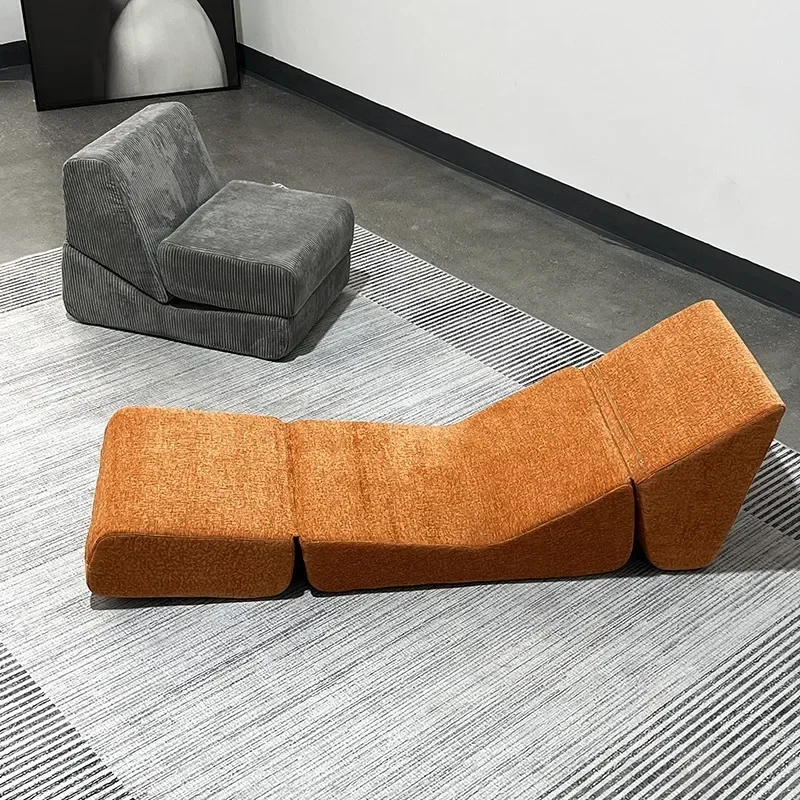 

Full sponge compression sofa single folding sofa living room balcony sofa chair fabric