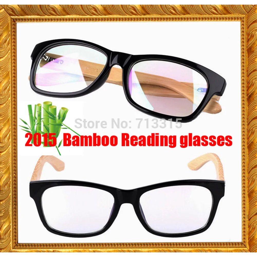 Bamboo Custom Made Antireflective Coating Non Spherical Reading Glasses +1.0 +1.5 +2.0 +2.5 +3.0 +3.5 +4.0