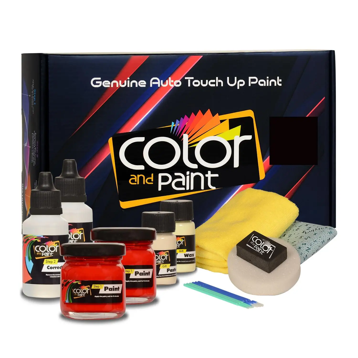 Color and Paint compatible with Ford Europe Automotive Touch Up Paint - EBONY BLACK - UA - Basic Care