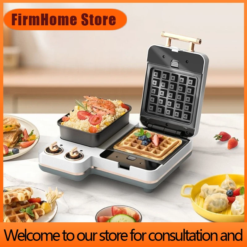FirmHome StoreBreakfast Machine Multifunctional Baking Pan Four-in-one Household Small Sandwich Machine Lazy One Toast Light Foo