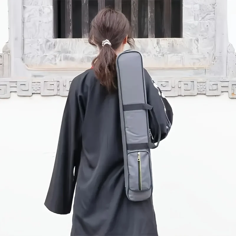 4 قطع من غطاء البلياردو الفاخر من قماش أكسفورد مع جيب بسحاب، تصميم ذو 7 فتحات يمكن أن يستوعب 3 رؤوس و4 أعواد جديلة