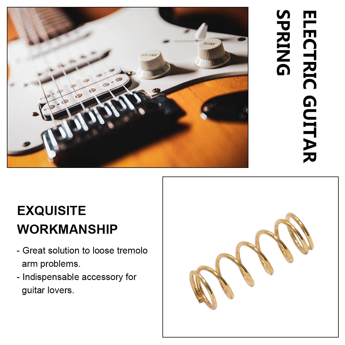 

17 Pcs Guitar Spring Electric Bass Tension Sprung Straight Body Pickup Adjust Height