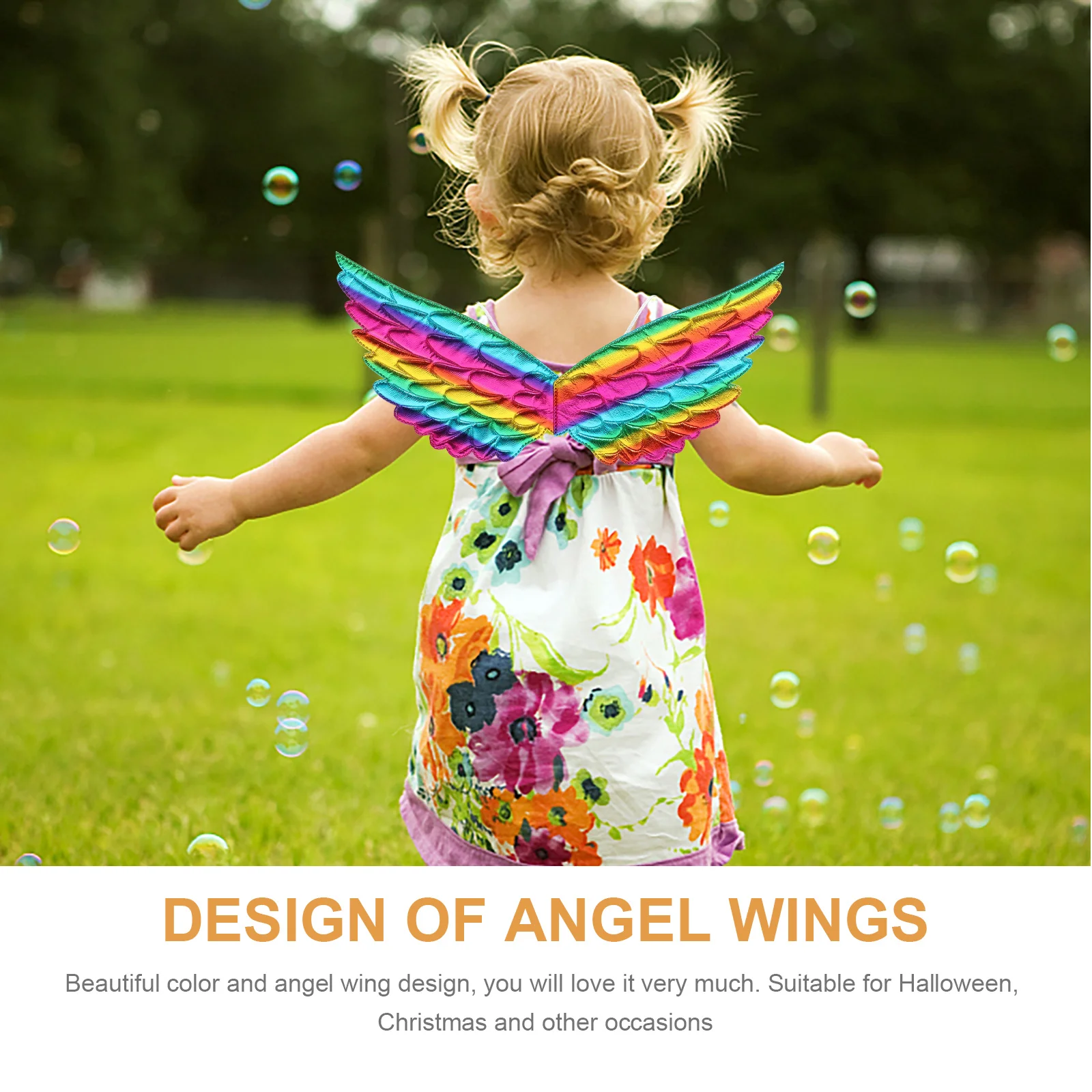 5pcs Unicorn Wings Delicate Costume Prop For Girls Party Cosplay Performance Accessory Colorful Wing-Shaped Ornament