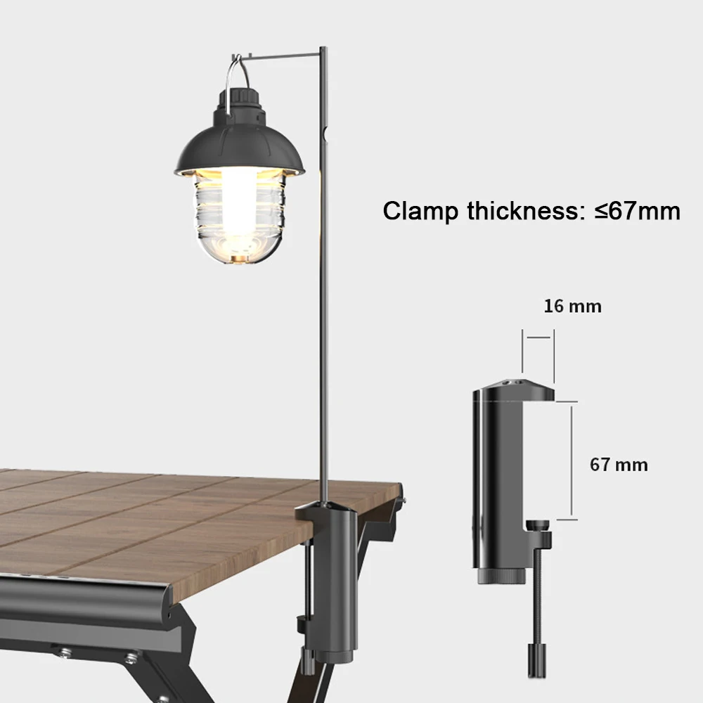 Lightweight Aluminum Alloy Light Holder Lamp Stand Outdoor Lamp Holder with Tripod Multifunctional Lamp Rack Camping Accessories