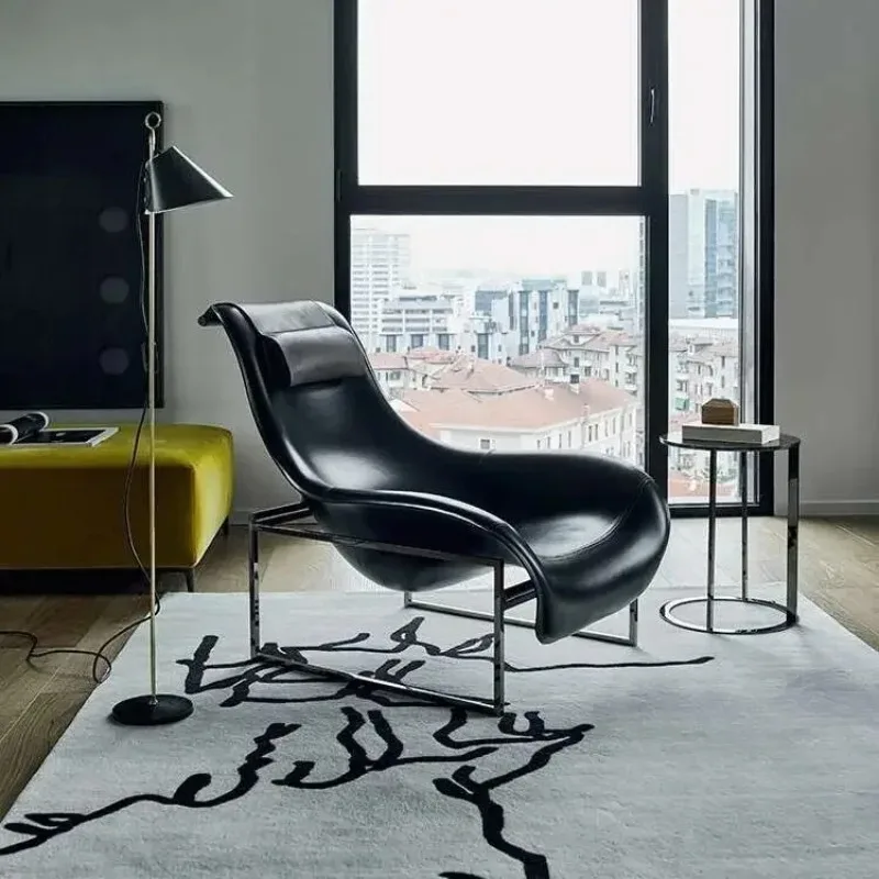 

Simple casual high-end creative light luxury living room study modern rotating single duck tongue chair
