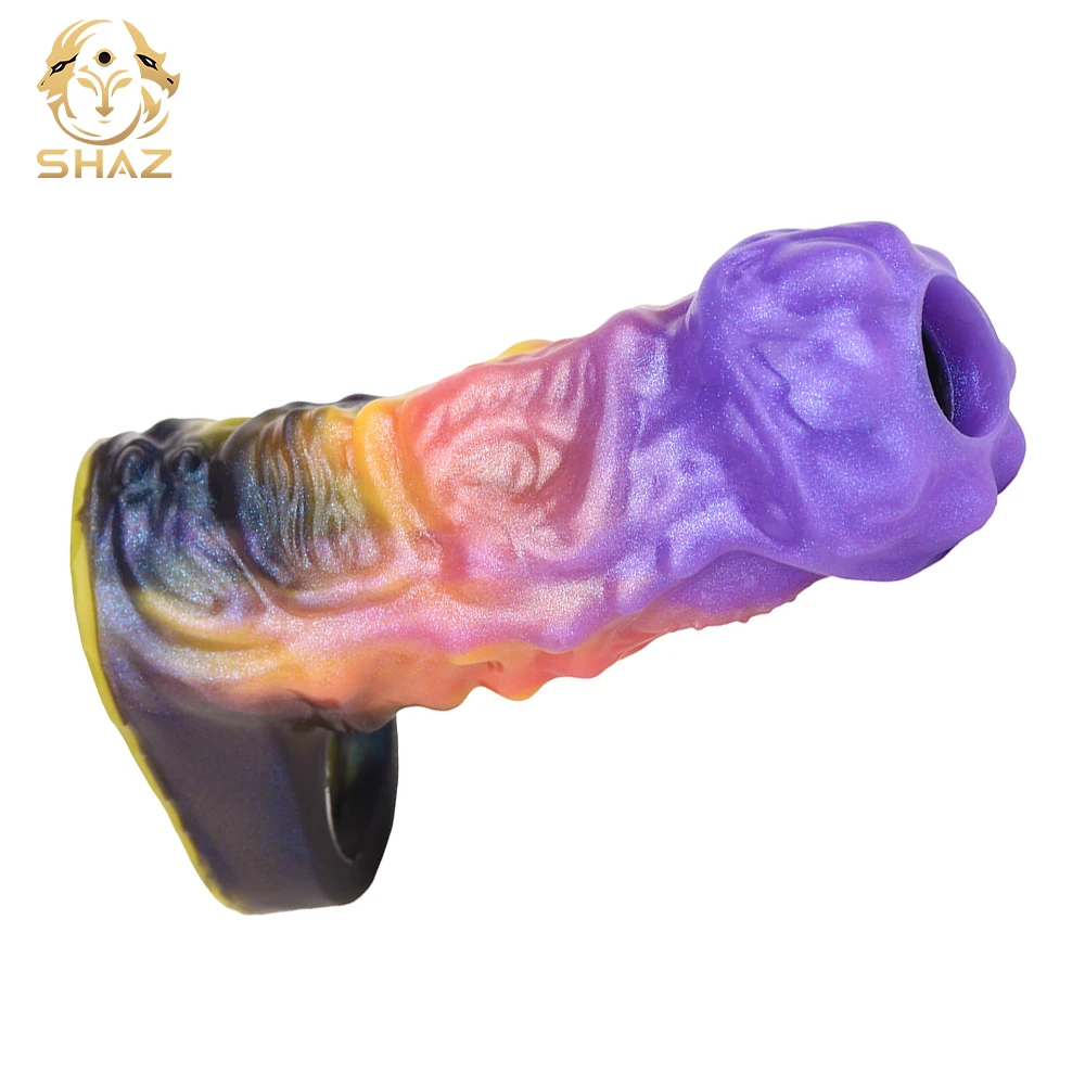 SHAZ Fantasy Alien Dildo Sleeve Dragon Penishülle Penisvergrößerung Sexspielzeug für Erwachsene für Männer Homosexuell 18+ нака finans