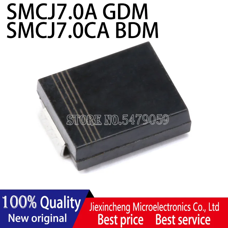50 قطعة SMCJ7.0A GDM SMCJ7.0CA BDM 7V SMC DO-214AB صمام قمع ثنائي تلفزيونات