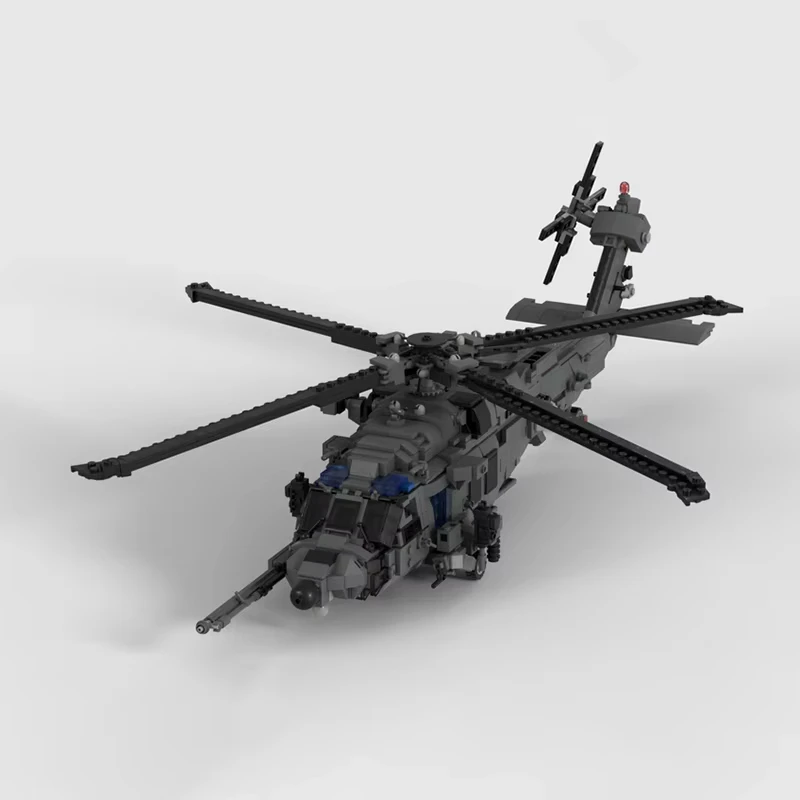 

1893 шт., боевой поисково-спасательный самолет MOC HH-60W, модель виски, сборка, строительные блоки, игрушка, детский подарок на день рождения