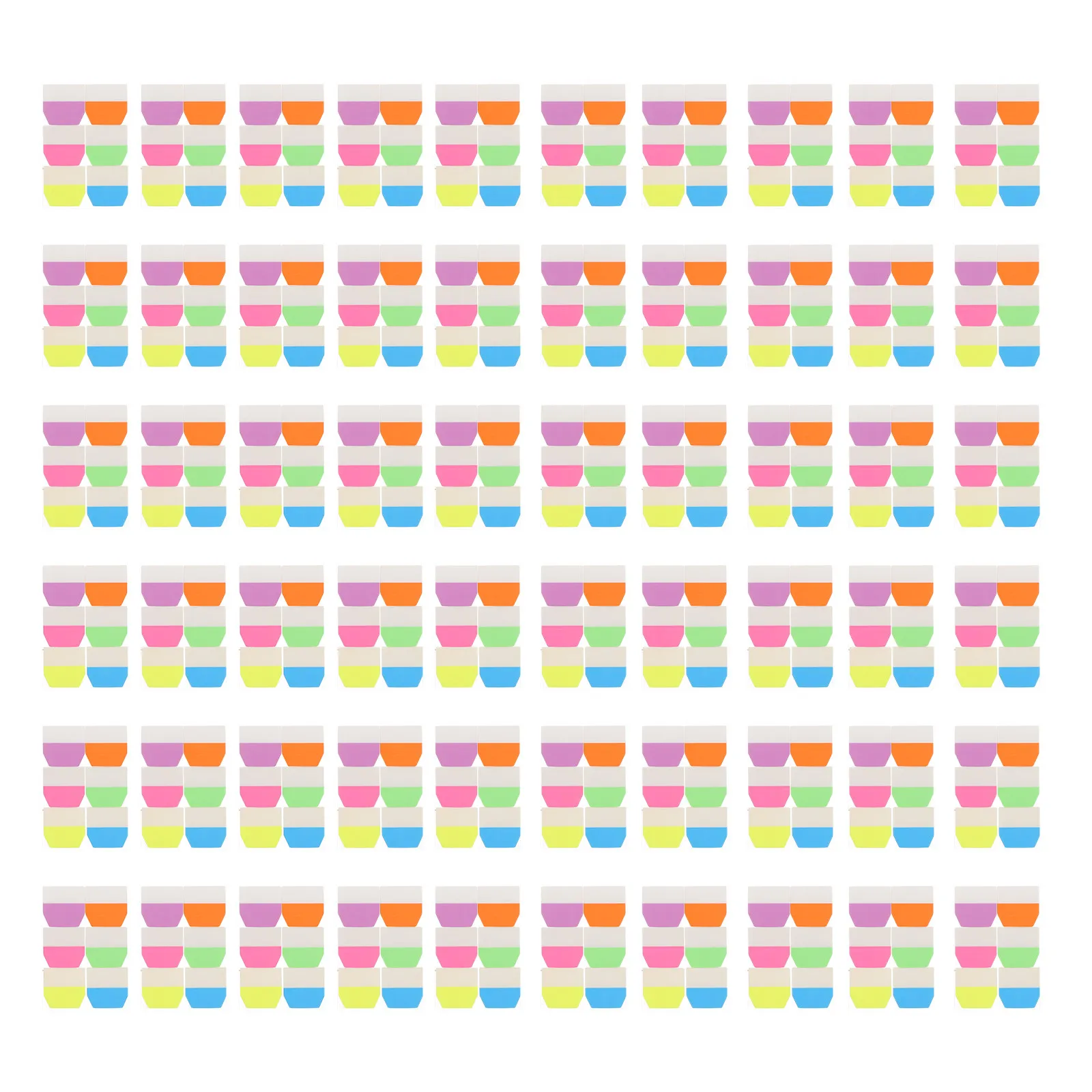 600Pcs Colorful Adhesive Tabs Index Tabs Transparent Writable Page Markers Bright Fluorescent Sticky Dividers for School Office