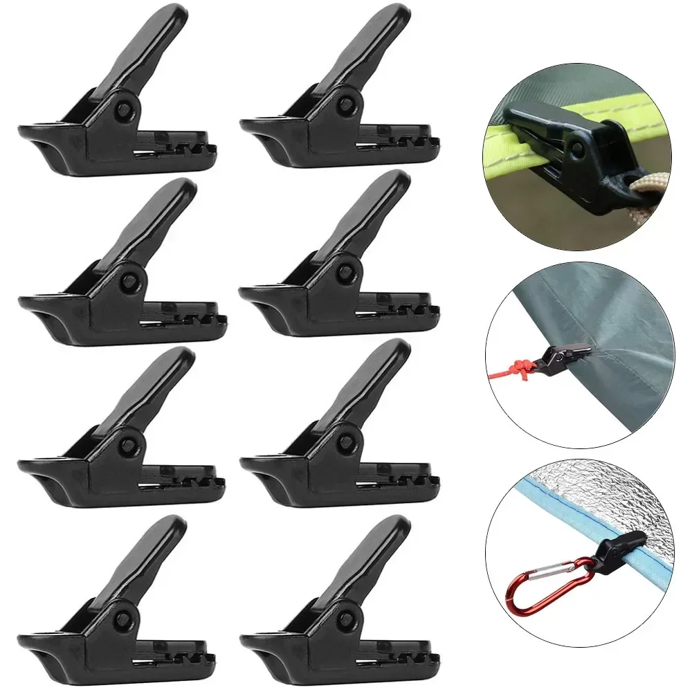 10/15/20Pcs Awning Clamp Tarp Clips Snap Hangers Tent Camping Survival Tighten Tool For Outdoor Hike Gear
