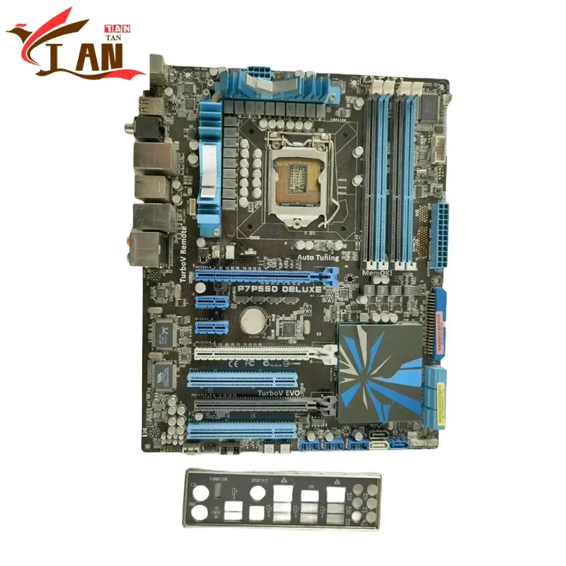 Para P7P55D DELUXE placa base 16GB SATA II USB2.0 LGA 1156 DDR3 ATX P55 placa base 100% probado completamente funciona TAN