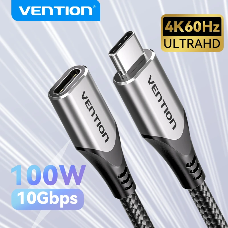 Vention USB C Extension Cable Type C 3.1 Extender Cord for MacBook Pro Huawei Mate30 Xiaomi Nintendo Switch USB Extension Cable