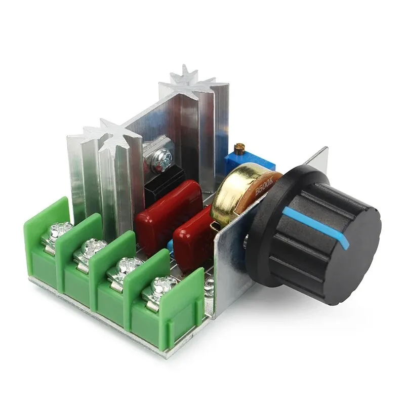 2000W SCR governor, motor 220V high power, voltage regulator, dimming and temperature control module, with switch