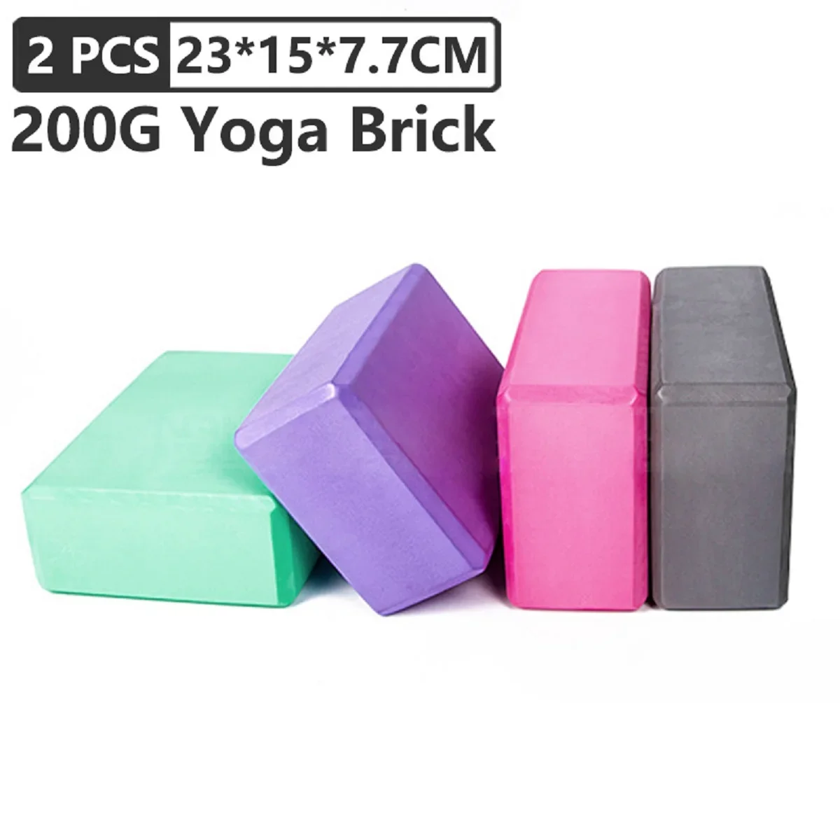 2 PCS Yoga Blocks Gym Foam Brick Pilates Training Exercise Fitness Bolster Pillow Cushion Stretching Body Shaping Building Cubes