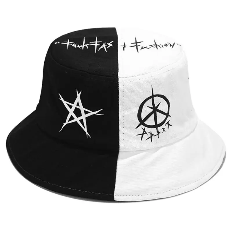 Cotton Bucket Hat Unisex Lightweight Outdoor Harajuku Hip Hop for Sun C Drop Shipping