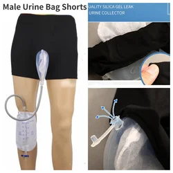 Urine Bag Shorts Male Reusable Walkable Silicone Funnel Pee Collector Catheter Urinary Incontinence Bedridden Elderly Supplies