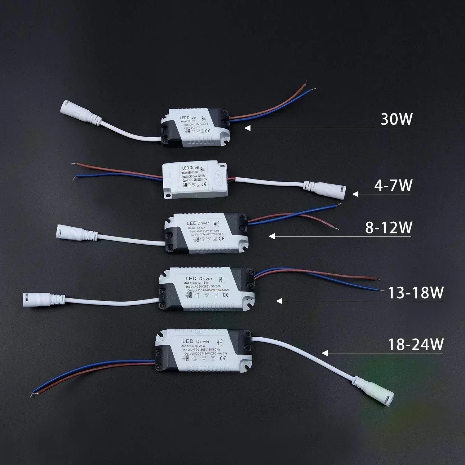 LED Driver AC 110V 220V To DC 12V 24V Lighting Transformer LED Panel/ Lamp Power Supply Adapter 3W 4-7W 8-12W 13-18W 18-24W.