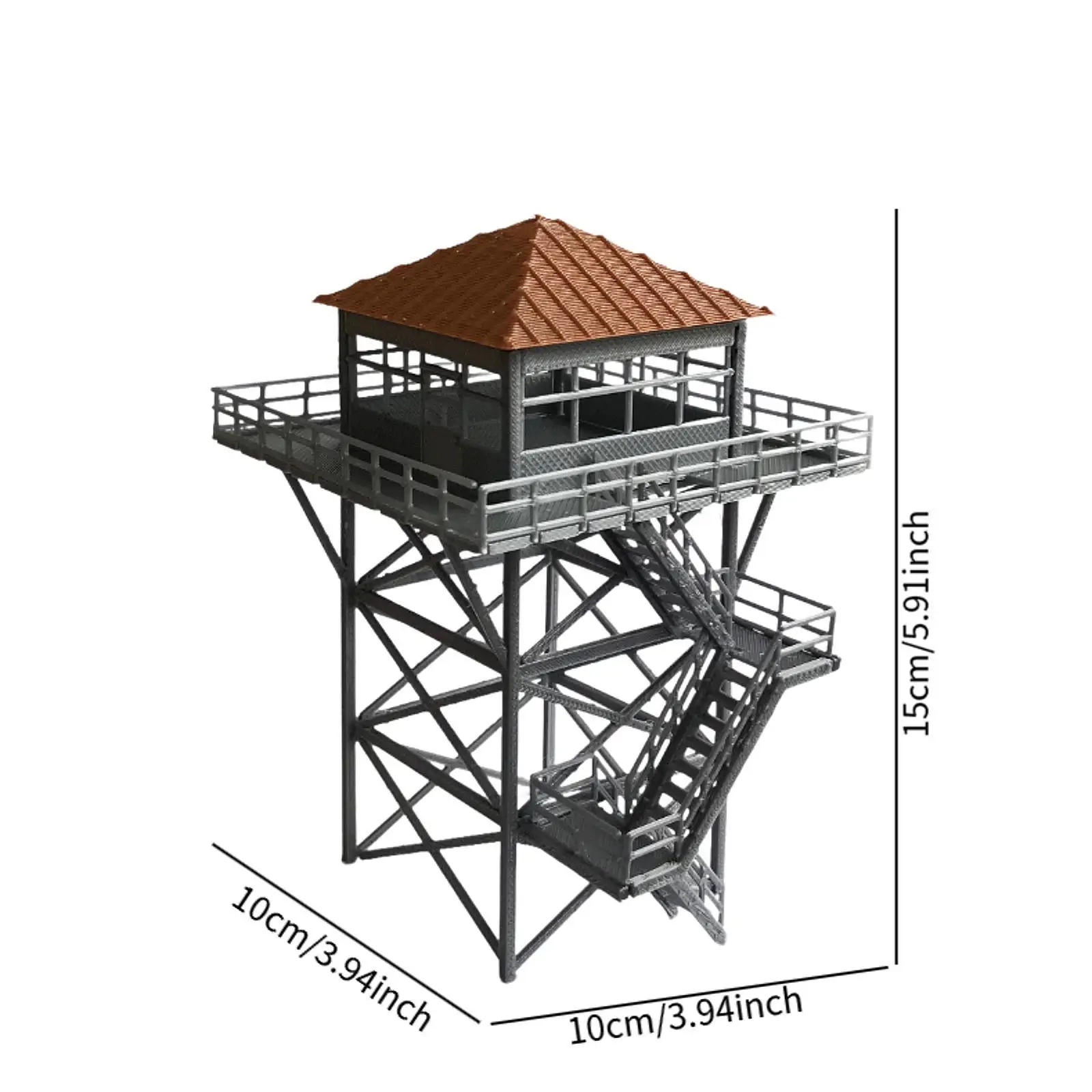 1/64 Lookout Tower Realistische Sammlung DIY Gebäude Eisenbahn Szene Zubehör Diorama