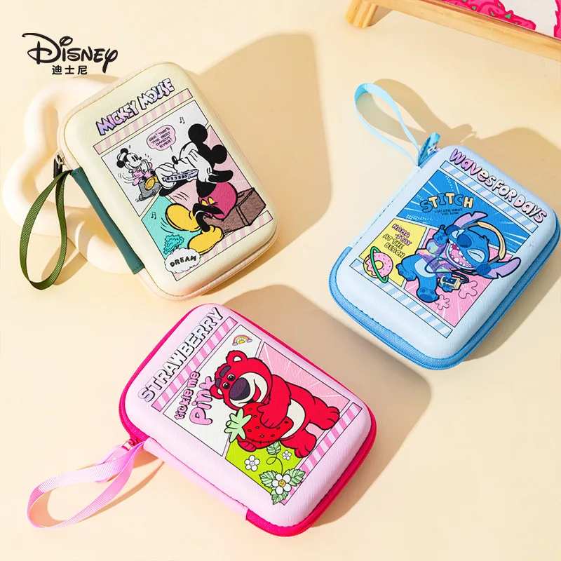 

Disney Stitch Data Cable Protective Cover Mickey Cute Cartoon Iphone Charger Head Sticker Earphone Line Usb Winder Storage Bag