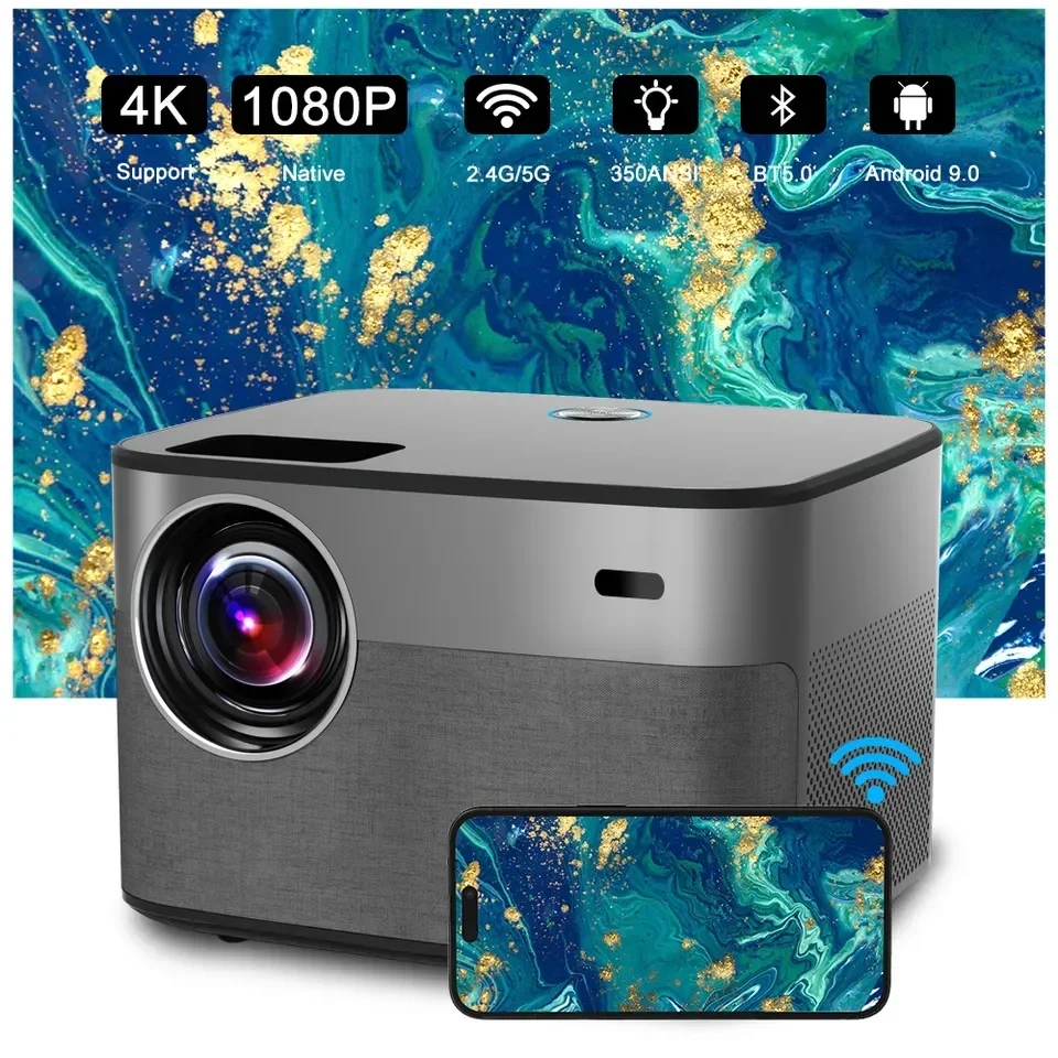 2022 New Design 4K  Full HD 1920x1080 Home Theater LED LCD Video Projector Support 4K Projector for Meeting Education Projectors