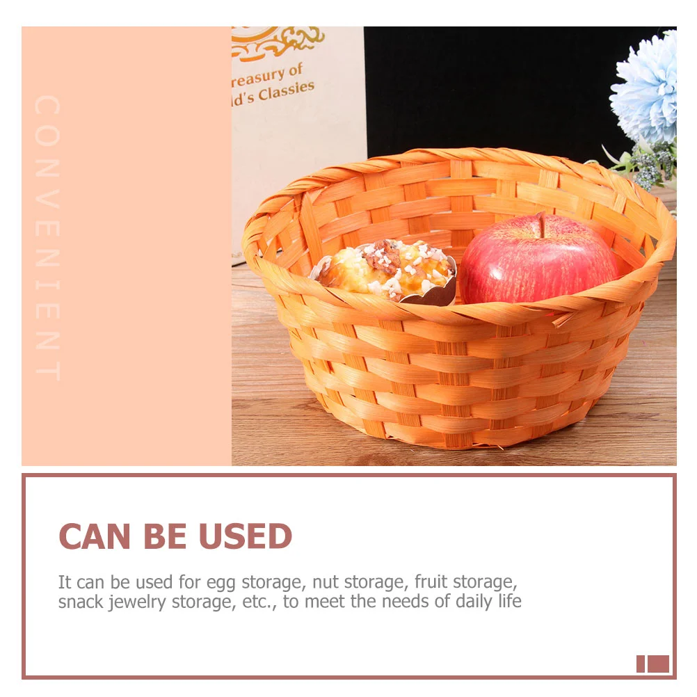 3 Pcs Baskets Bamboo Egg Tray for Gathering Fresh Eggs Woven Household Desktop Storage Bin