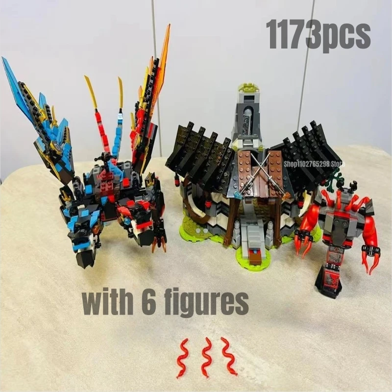 1173pcs Dragon\'s Forge Building Blocks Model Fit 70627 Toys for Children Christmas Gift