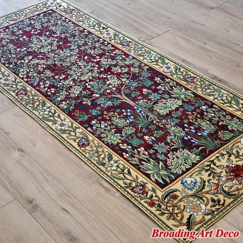 Long Size William Morris Tree of Life Tapestry Wall Hanging Jacquard Weave Gobelin Home Textile Art Decoration 100%Cotton