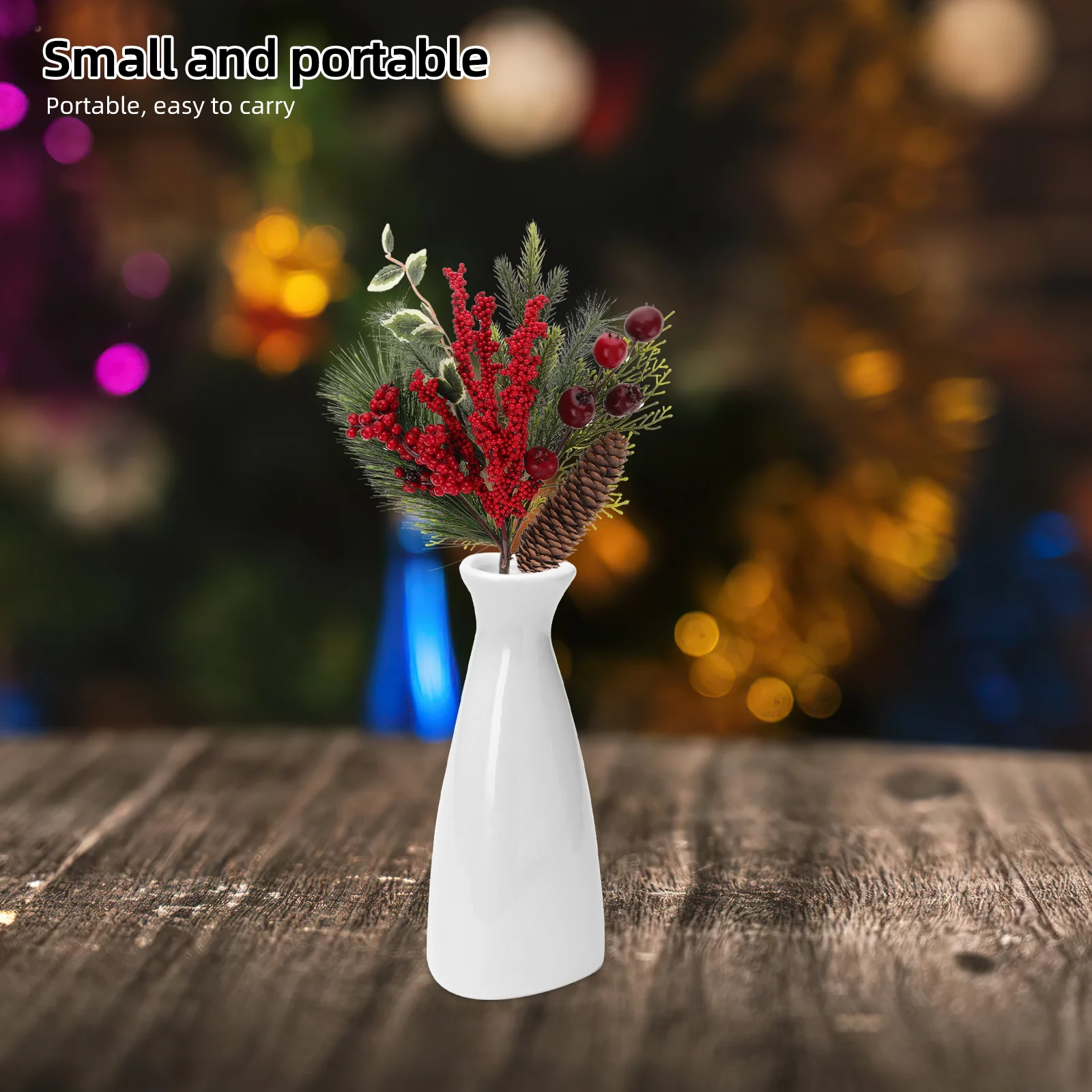 

Simulation Stem Artificial Flower Branches Christmas Plant Decor Diy Photo Props Pine Berry Decoration Fake Berry Pick