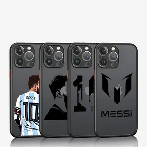Matte Telefonabdeckung für Apple iPhone, Fußballmann, 11, 15 Plus, 13, 14 Pro Max, 12 Mini, 7, 8, XR, X, XS, 6, 6s, SE, 15 Plus, 14, 7 plus 10 10 Hauptverkäufe iPhone X Messi Cover - №8