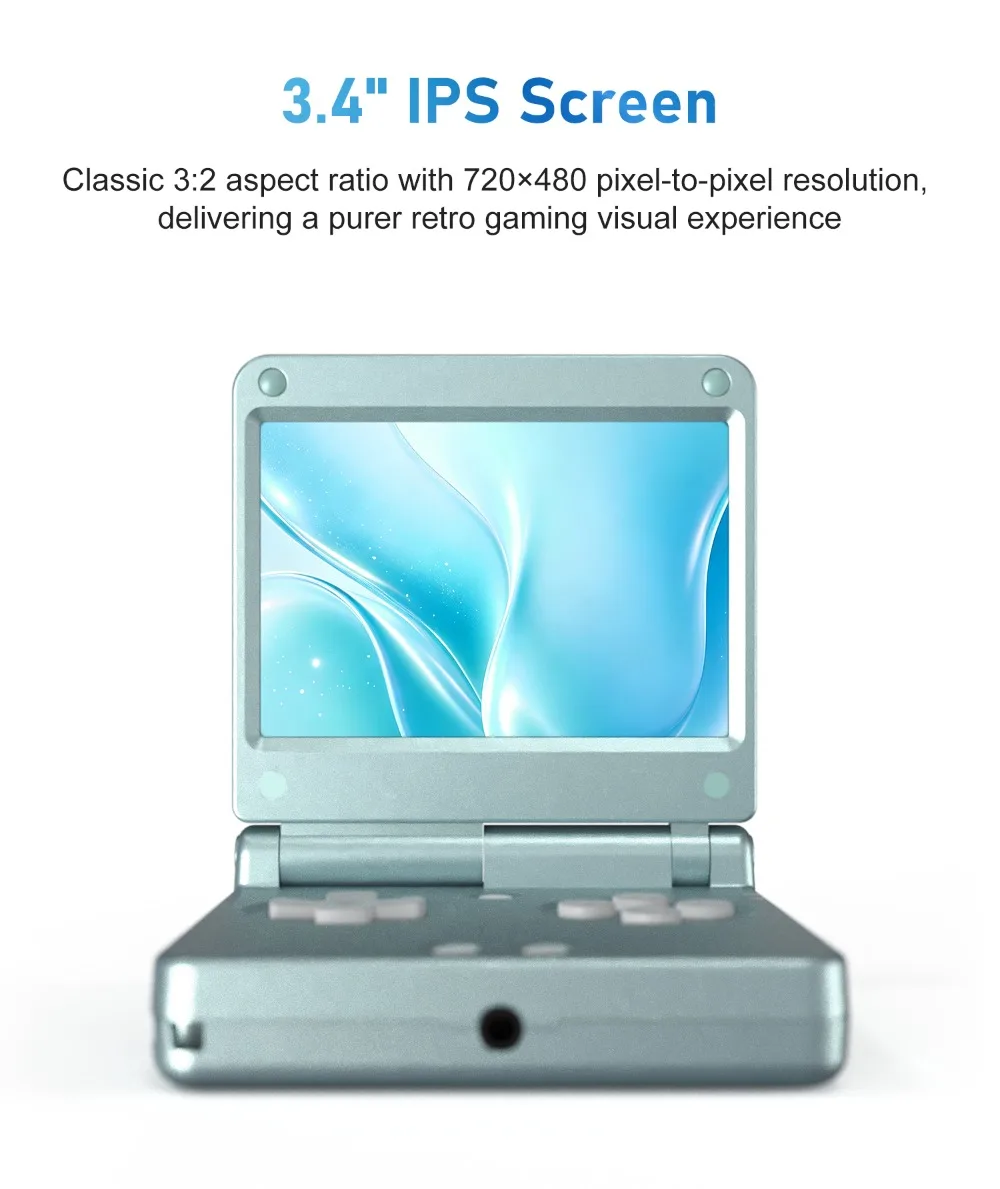 Anbernic RGSP Flip Classic Handheld Game Console 3.4'' IPS Linux 64-bit 3300mAh Retro Gaming Player Wifi HD-Connect To TV RG SP