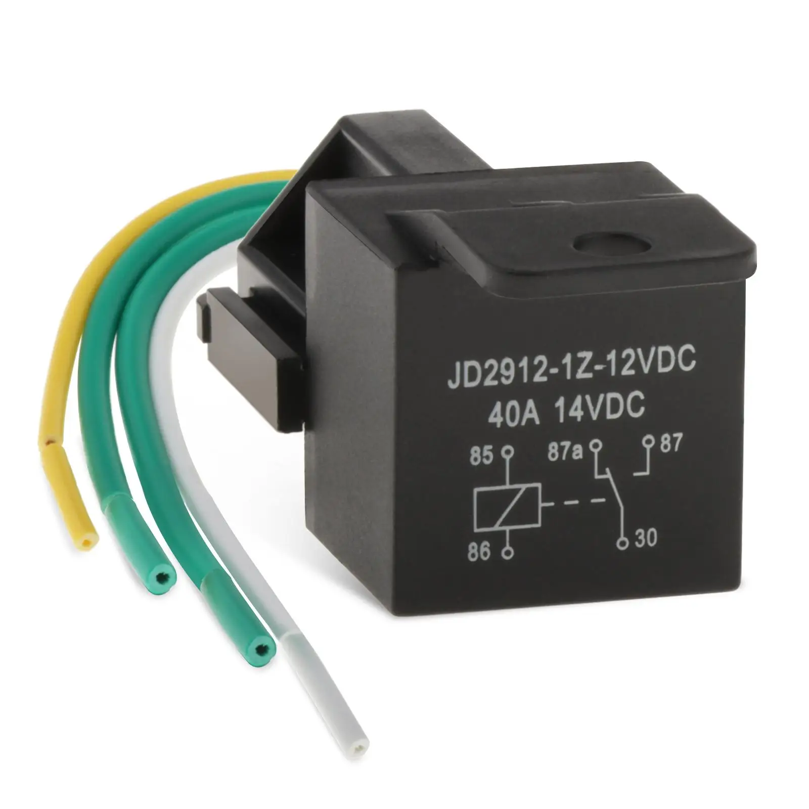 12V 40A Heavy Duty SPDT Automotive Relay 4 Pin Module with Harness Socket for Pop Doors Trunk Release and Lighting