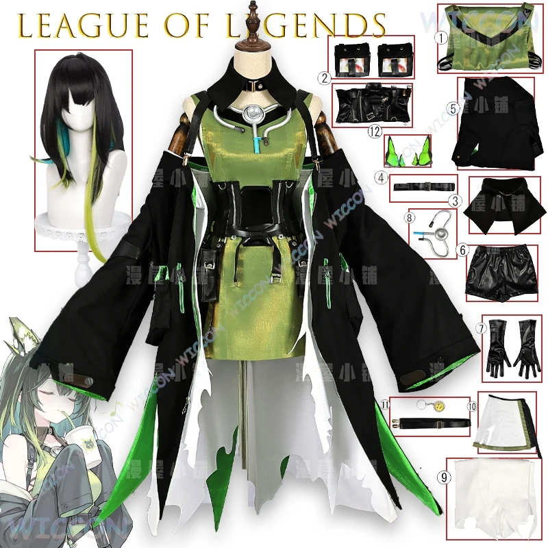 

Arknights MON3TR M3 Косплей Костюм Официальная игра Точный наряд Полный комплект с доспехими когтями для женщин Хэллоуин Вечеринка Конвенция