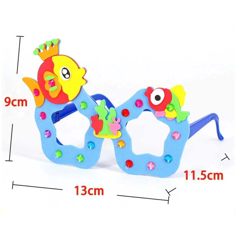 Kinder Kinder DIY Brillen niedlichen Cartoon Tier Eva Kunst Handwerk 5d Edelstein Diamant Brillen Aufkleber Spiele Bildung Spielzeug Geschenke