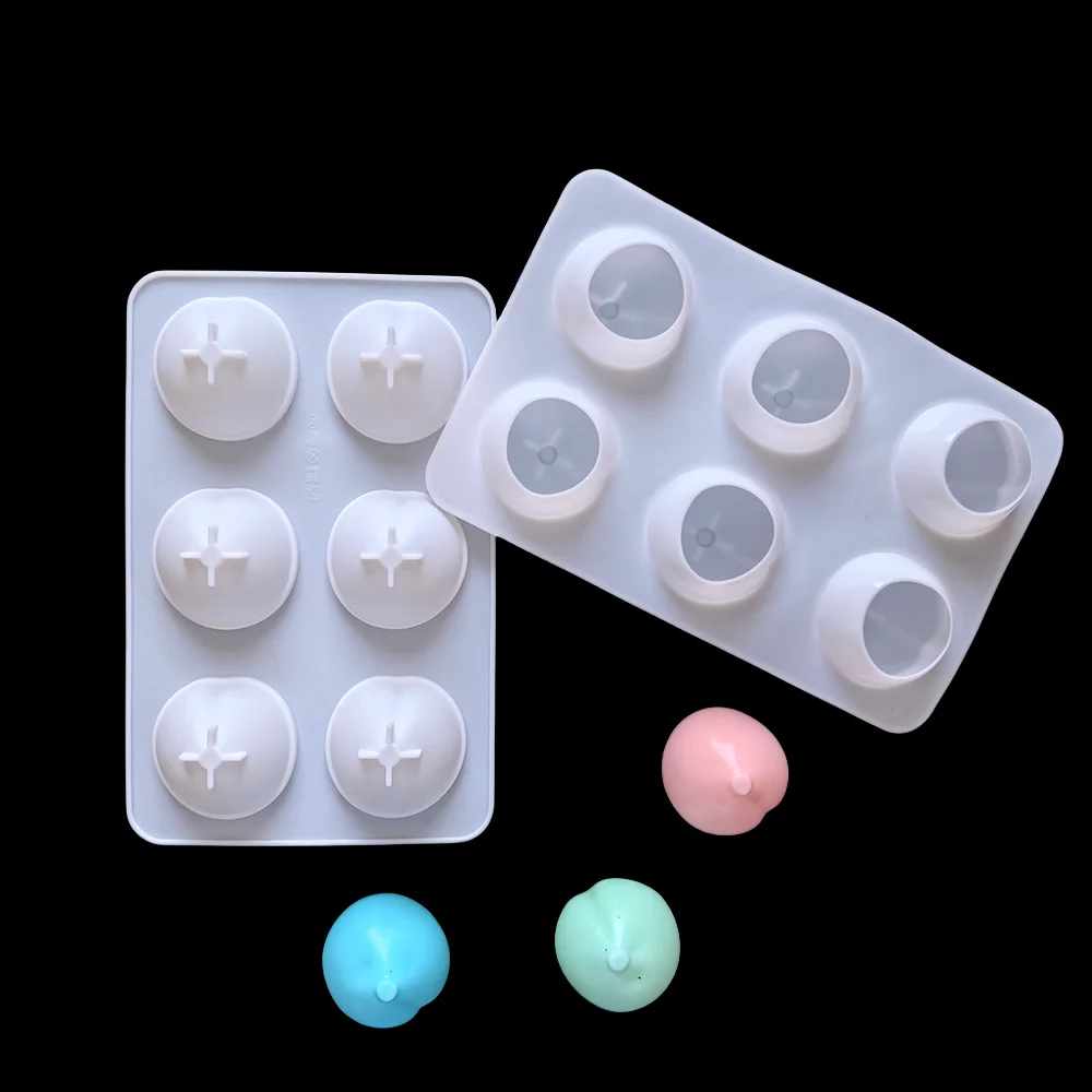 

Silicone Mousse Cake Mold, 6-Cavity Peach Shape Baking Tool for Cakes, Decorations, Candies & Chocolates, Durable Non-Stick Bake