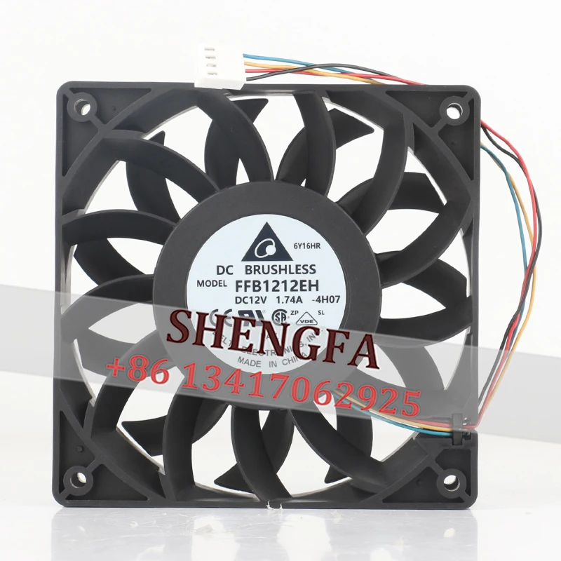 Delta DC12V 1.74A 12025 FFB1212EH cooling fan High speed large air 120x120x25MM 12CM volume dual ball chassis