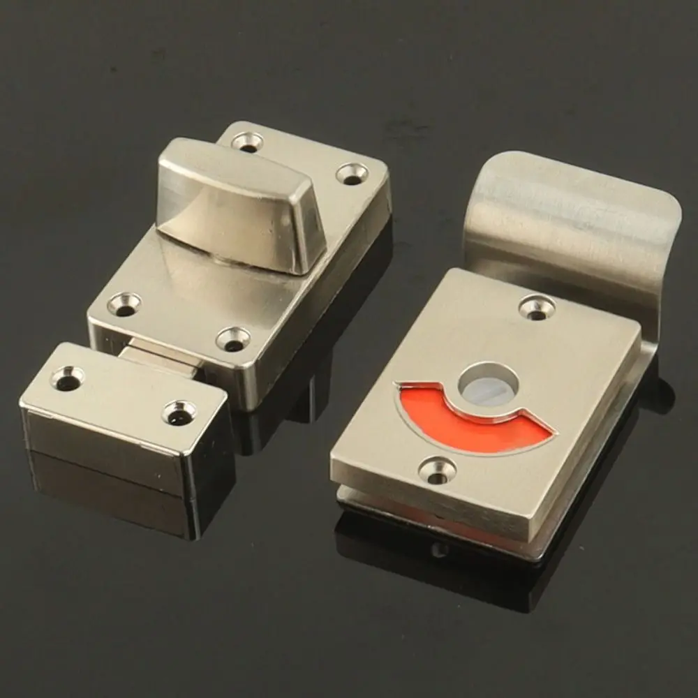 

Red Green Indicator Aluminum Alloy Partition Door Lock Smooth Operation Comfortable Handle Metal Indicator Door Lock Deadbolt