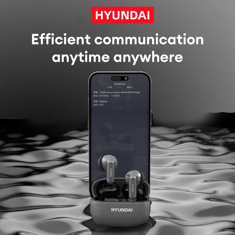 HYUNDAl HY-Y10 AI TWS Translation Bluetooth Earphones Multi Languages Earbuds For Real Time working Business Communications