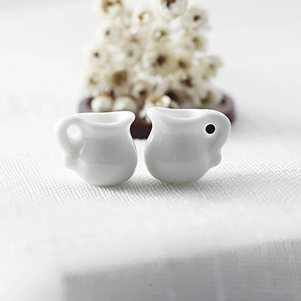 1Pcs 1/12 인형 집 액세서리 미니어처 도자기 주전자 미니 우유 병 모델 장난감 인형 집 장식 OB11 bjd