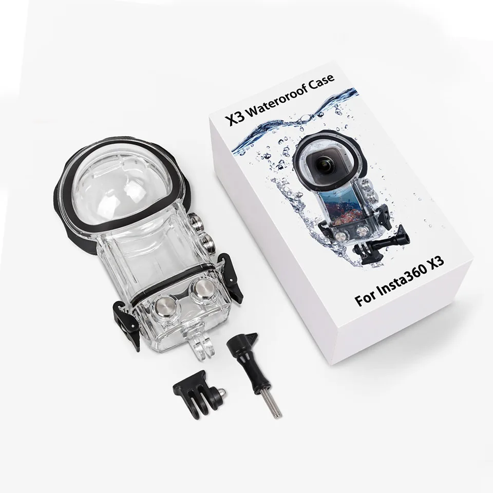

Invisible Dive Case for Insta360 X3/X4 Waterproof Housing Case for Insta 360 X3/4 Underwater Protector Diving Shell Accessories